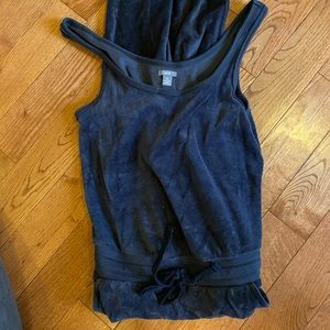 Navy Velour Aerie Jumpsuit